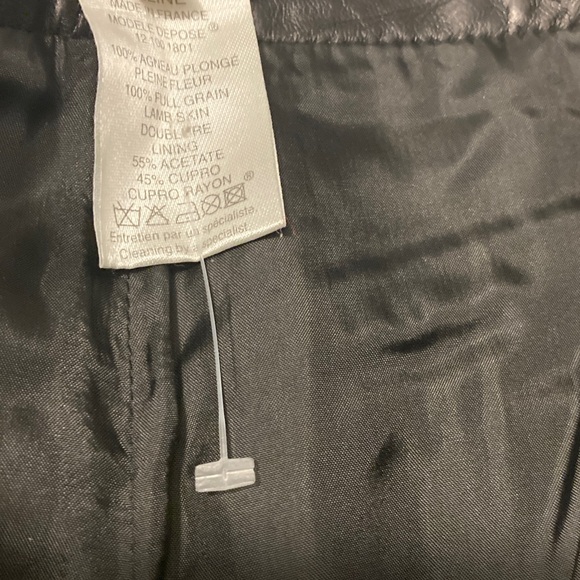 CELINE Black Leather Straight Leg Pants - Picture 12 of 12